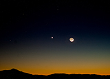 A Young Moon and Venus
