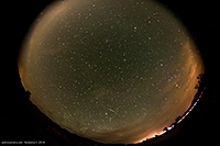 Camelopardalid meteor on ultra-wide shot